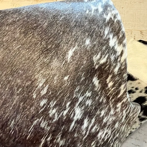 Genuine cow hide leather and fur handmade Christmas Stockings - Picture 9 of 15